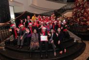 Children from Wan Tsui Centre sang Christmas Carols with the senior management of Grand Hyatt Hong Kong